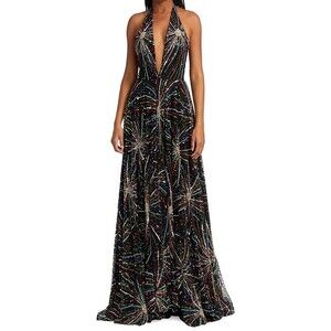 evening chiffon dresses Elegant Midi Length Ruffles Sleeves Chiffon Dresses Empire Waist Eveni main image 1